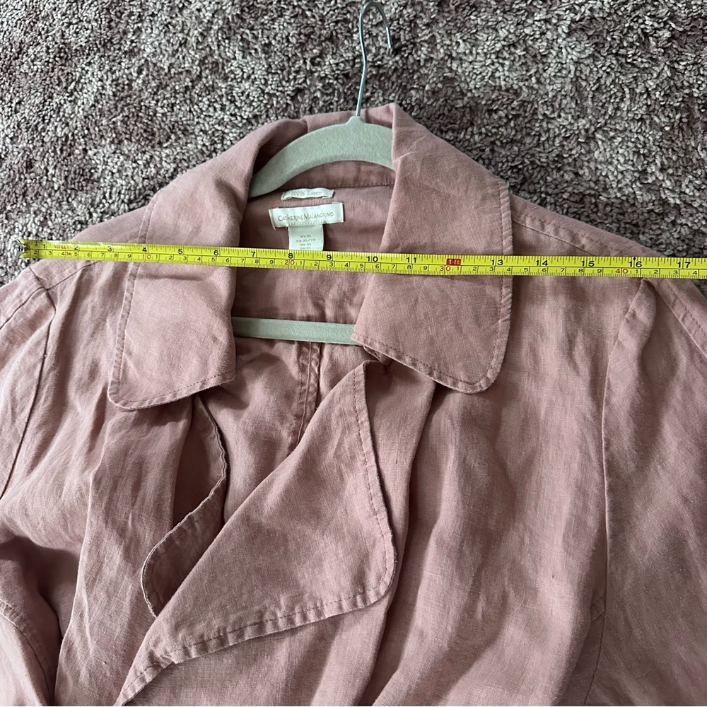 Catherine Malandrino Pink Trench Coat - Picture 2 of 4